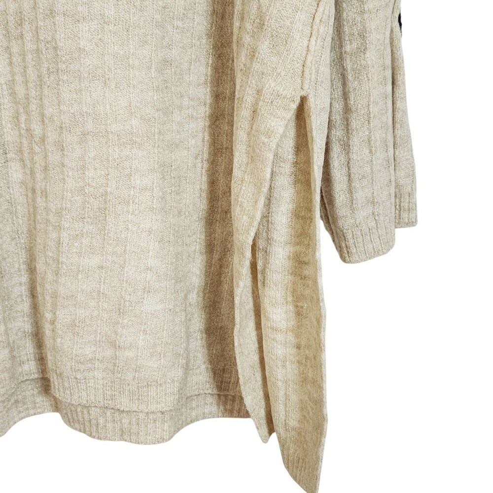 Free People New Around the Clock Pullover Ribbed Knit Sweater in Oatmeal Size XS - Picture 13 of 13